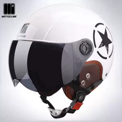 Mustang motorcycle cube electric car helmet for men and women summer sun protection Four Seasons portable semi-helmet electric car helmet