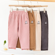 2021 autumn childrens casual pants for men and women loose corduroy sports pants childrens wear pants