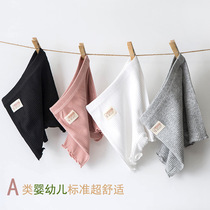 Threaded Cotton Girl safety pants childrens summer shorts wooden ears solid color baby crotch three-point pants anti-light