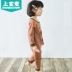 Shang Bao Mai Spring Children Siamese Pyjama Cotton Boy Pyjama Bộ đồ ngủ Siamese Baby Pyjama Động vật dễ thương