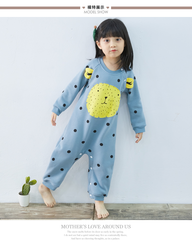 Đồ ngủ trẻ em mùa đông của Shangbao Mai ấm áp và nhung dày cho bé trai và bé gái bán quần áo trẻ em
