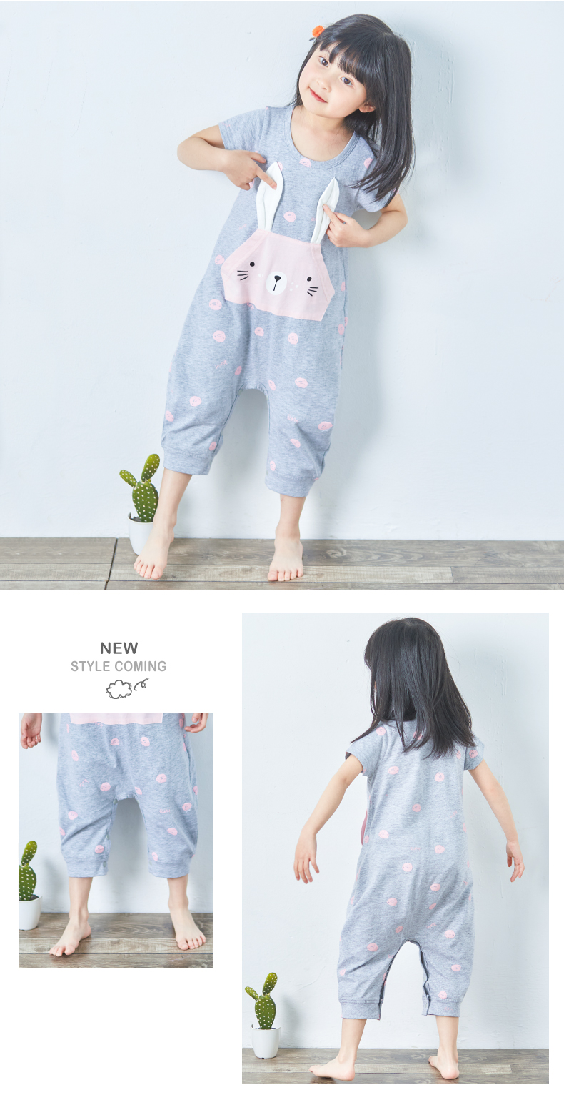 Shang Bao Mai mùa hè mới trẻ em một mảnh đồ ngủ mùa hè ngắn tay bông bé onesies đồ ngủ động vật dễ thương