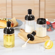 Glass seasoning Jar Kitchen seasoning bottle sugar oil bottle salt monosodium glutamate seasoning box set household combination seasoning jar