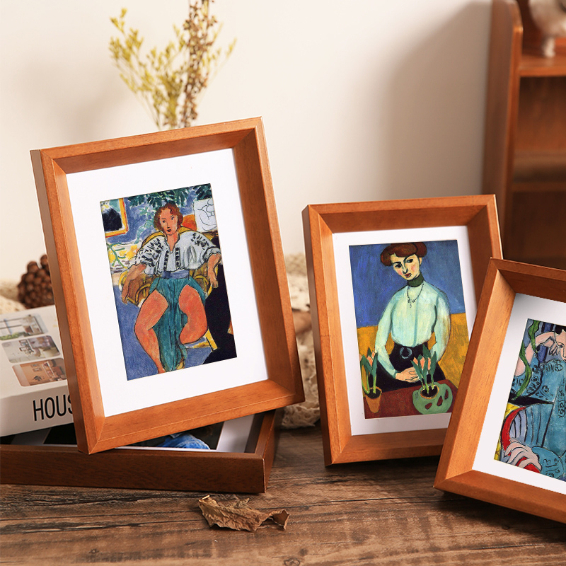 Photo frame set photo frame mounted wall solid wood desktop decoration 667810 inch 12 wooden creative frame