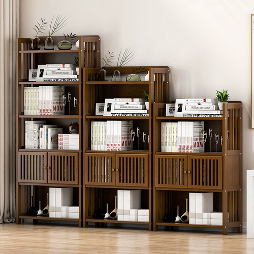 Книжная полка, простой книжный шкаф из натурального дерева, настольная система хранения для школьников