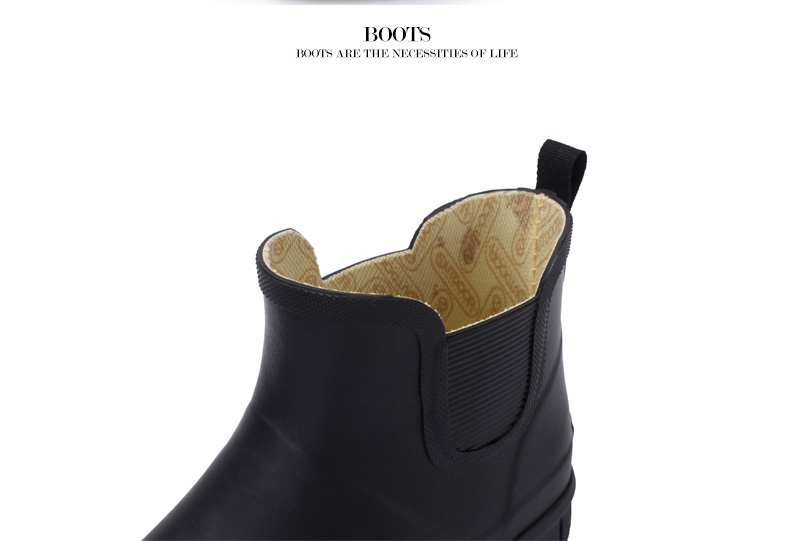 Đôi han thời trang cà vạt nam và nữ đôi giày đi mưa giả vải nam giày thấp giày đi mưa - Rainshoes ủng đi nước