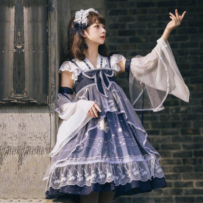 taobao agent Lolita Hua Married Japanese Cute Loli Moonlight JSK Strait lolita skirt soft girl skirt