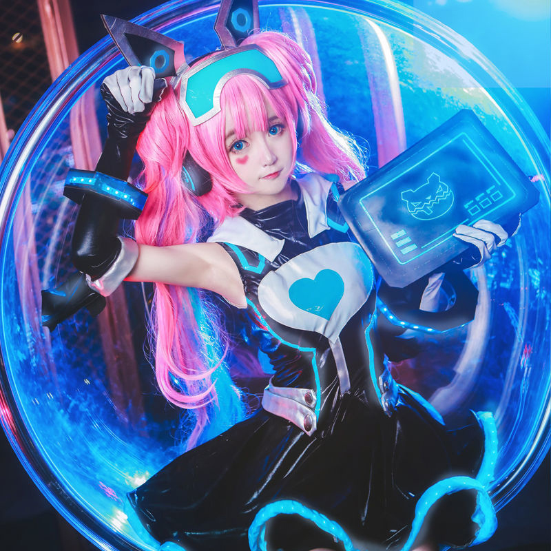 King of glory cos suit full set of Angela mind hacker skin technology girl cosplay animation spot