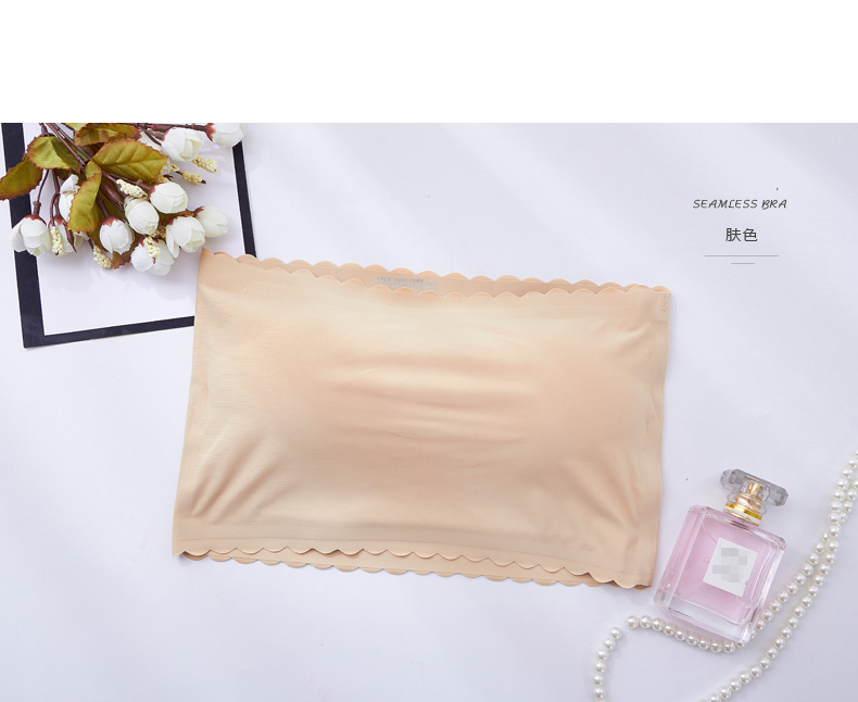 Áo ngực nữ ống top bra quây đồ lót ren trắng chạm đáy chống ánh sáng ngắn tập hợp ngực áo ngực rút dây