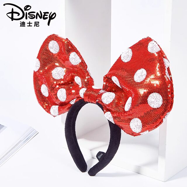 Shanghai Disney headband ຂອງແທ້ Mickey headband ຜູ້ໃຫຍ່ທີ່ແທ້ຈິງ Minnie headband ຫູເດັກນ້ອຍອຸປະກອນຜົມສໍາລັບແມ່ຍິງ