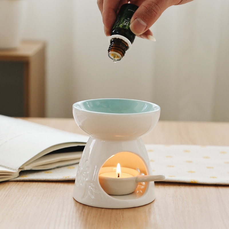 Candle Aromatherapy Furnace Essential Oil Aromatherapy Lamp Ceramic Bedroom Large Capacity Roasted Fragrance Beauty Salon Massage Oil Candle Holder