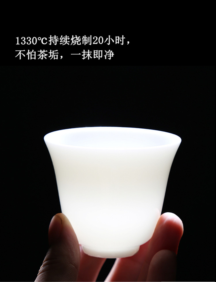 Pinhao Cup gốm Đức Đức Ngọc sứ trắng sứ Master Cup Cup cá nhân Cup duy nhất Cup Kung Fu Bộ tách trà nhỏ Cup trà Puer - Trà sứ bình ủ trà
