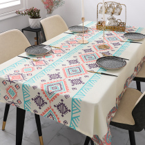 Coffee table table mat 2021 new Nordic style tablecloth table mat waterproof scrubbable table mat cloth cotton and linen simple