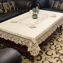 Coffee table table mat 2021 new tablecloth American high-end luxury European living room cover cover cloth table mat fabric embroidery