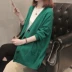 2018 đầu xuân mới rắn màu dài áo len cardigan nữ áo len rộng rãi áo len nữ - Áo len cổ chữ V áo len gile Áo len cổ chữ V