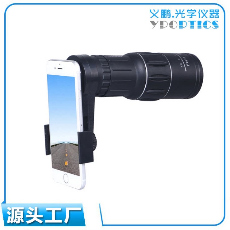 16 * 52 high times single cylinder outdoor telescope HD Double tone mini micro-light visible mobile phone handsome feel good