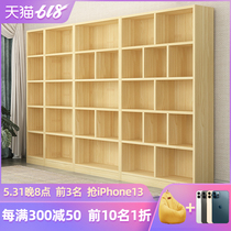 Full solid wood childrens bookshelves landing bookcase shelves leaning against wall Home Containing Lockers Library Pine Wood Custom