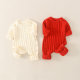 Baby clothes one-piece sweater knitwear female baby foreign style simple crawling clothes autumn and winter full moon princess suit