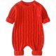 Baby clothes one-piece sweater knitwear female baby foreign style simple crawling clothes autumn and winter full moon princess suit