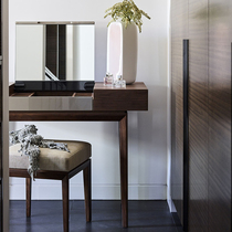 Dressing table modern minimalist bedroom makeup table stool chair combination flip cover folding mirror small desk furniture