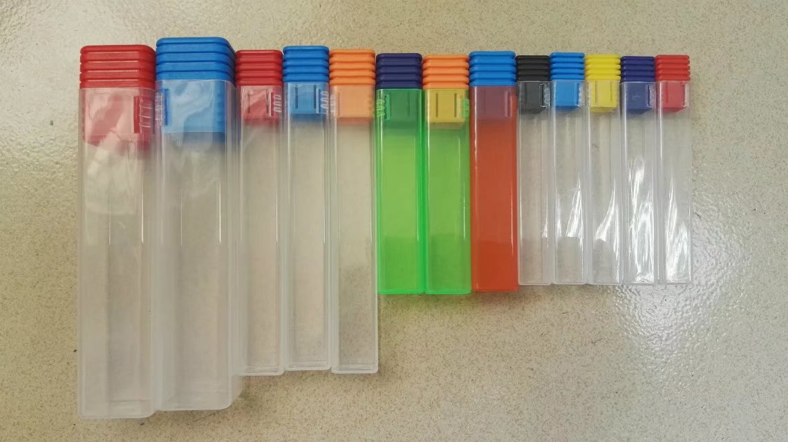 Square milling cutter packaging box transparent PP pipe box five gold tools injection moulding pipe milling cutter small parts plastic cylinder