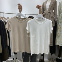 Jasmin Spring Summer 2022 New Simple Short-Sleeved T-Shirt Womens Casual Versatile Easy to Wear Base Top