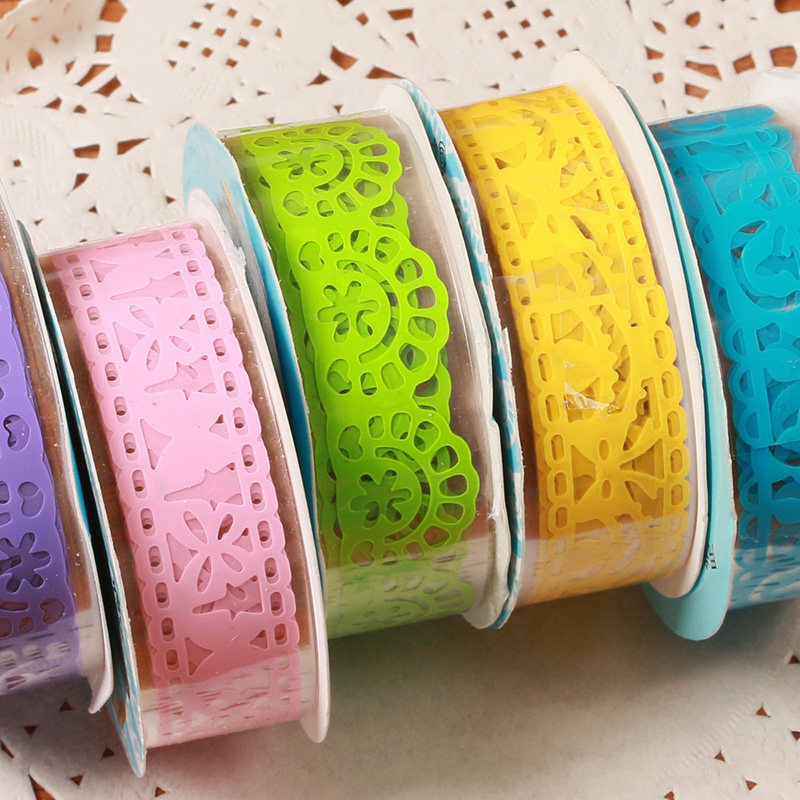 DIY handmade album accessories Korean cute lace hollow lace tape decoration DIY stickers