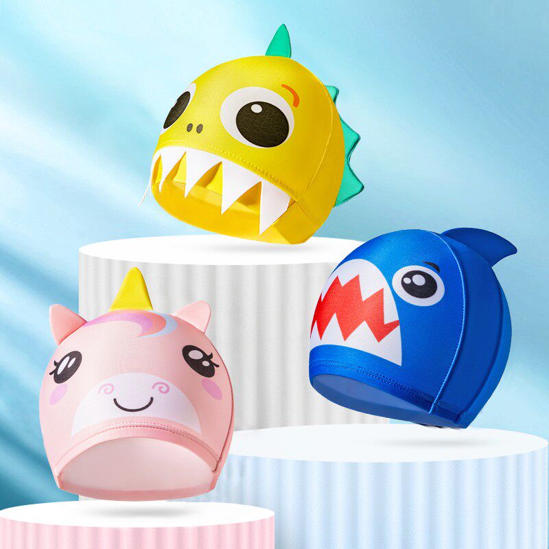 KK Tree 2022 new children's swimming cap cartoon cute boy girl not Leehead baby cloth swimming cap kit