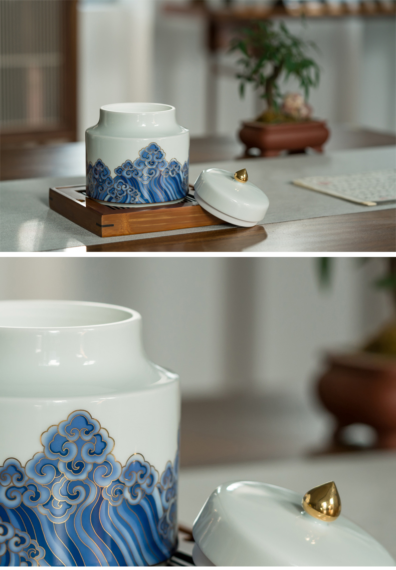 Treasure porcelain Lin jianghai infinite fuels the caddy fixings