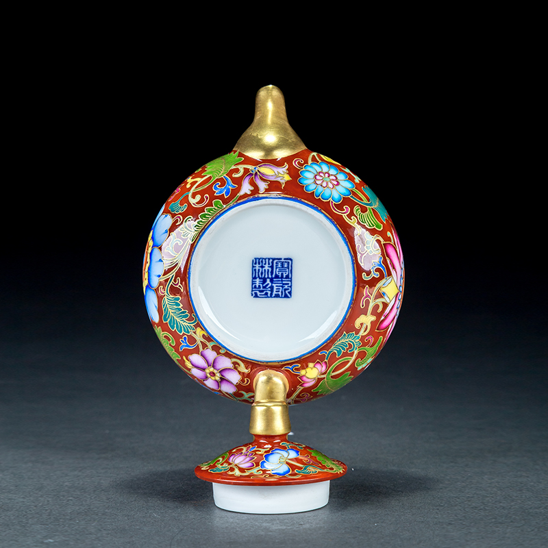 Treasure porcelain of jingdezhen ceramic Lin kung fu masters cup a pot of tea colored enamel teapot tea cup two cups