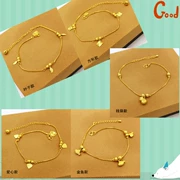Phổ biến mới cát vàng mạ 24K giả vàng vòng chân cô gái yêu cá vàng tiền túi euro đồng xu trang sức vòng chân trang sức