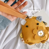 三色补丁 Мультяшный бумажник, креативная сумка через плечо, наушники, сумка-органайзер, ткань, кошелек, Южная Корея