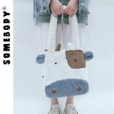 三色补丁 Сумка через плечо, мультяшная милая портативная сумка на одно плечо, коллекция 2023