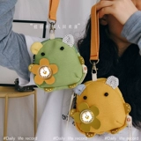 三色补丁 Мультяшный бумажник, креативная сумка через плечо, наушники, сумка-органайзер, ткань, кошелек, Южная Корея