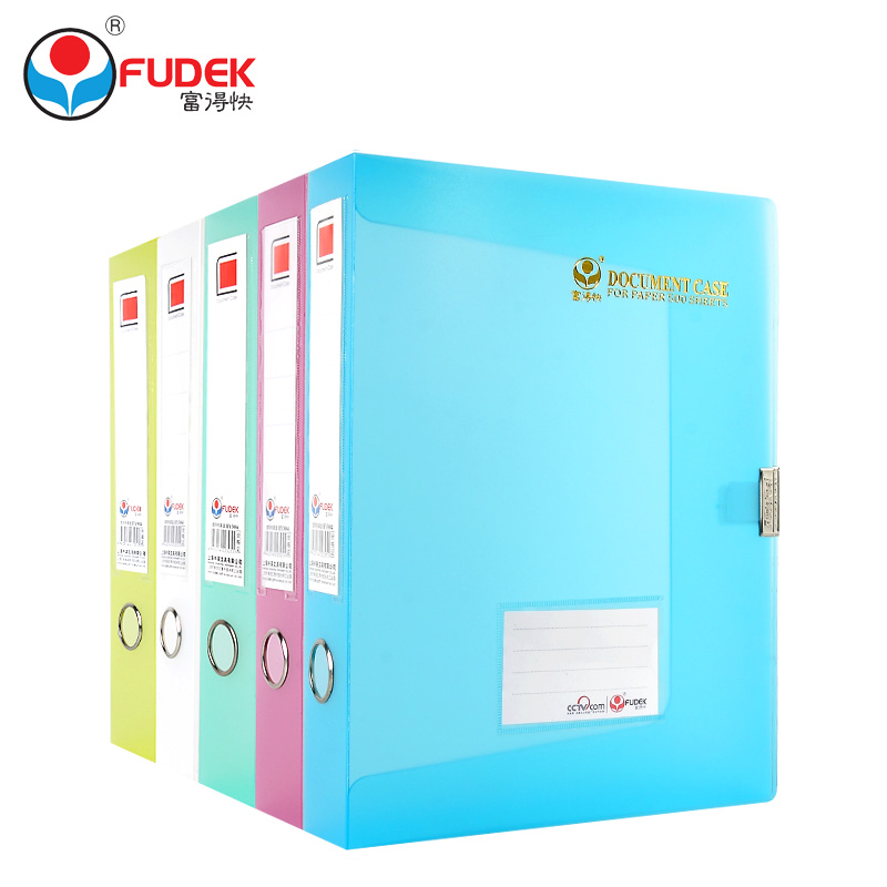 A4 paper file box 2 inch 3 inch transparent matte file box office storage box accounting storage box sticky button finishing box