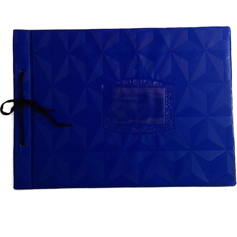 Written thick A4 account leather 202-56 account book binding clip horizontal version loose-leaf account page clip book clip blue clip with account rope