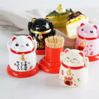 Toothpick barrel creative household personality high-end living room toothpick barrel light luxury net red toothpick jar Household cute toothpick box