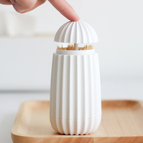 Toothpick box Automatic pop-up personality creative high-grade household cotton swab toothpick tube Nordic ins press-type toothpick bucket
