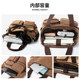 Canvas commuter handbag men's backpack work commuter briefcase multi-pocket crossbody bag multi-function computer bag