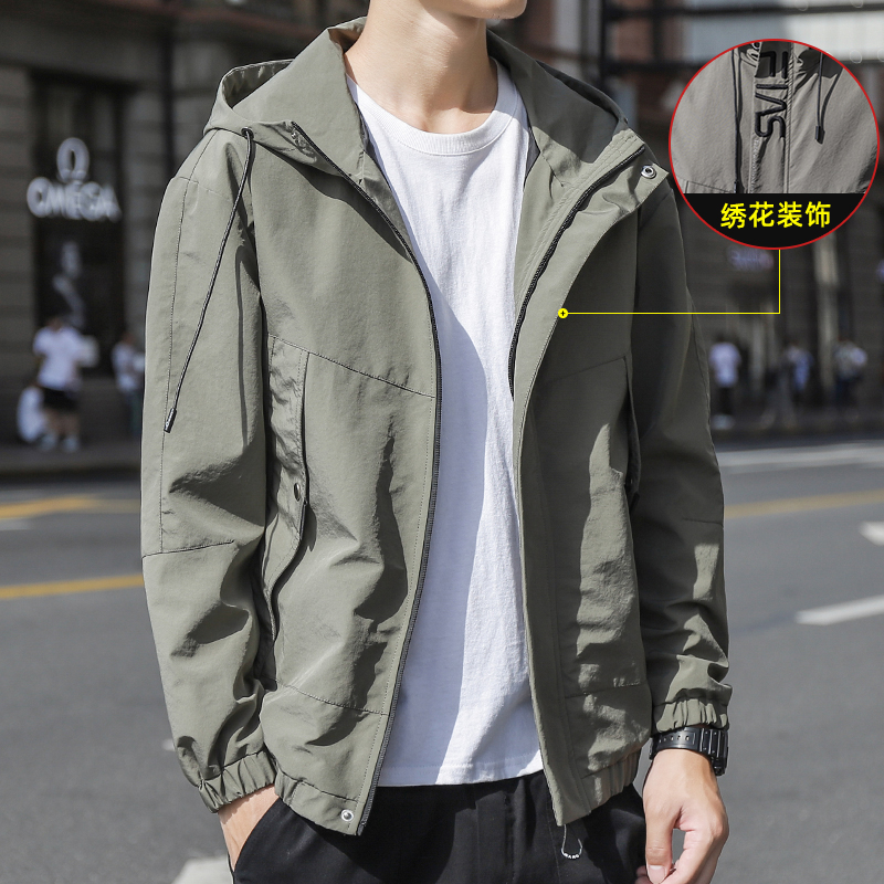 Men's jacket plus suede tooling 2022 new fall Korean version Trend 100 lap up clothes Spring and autumn clothes men's jacket