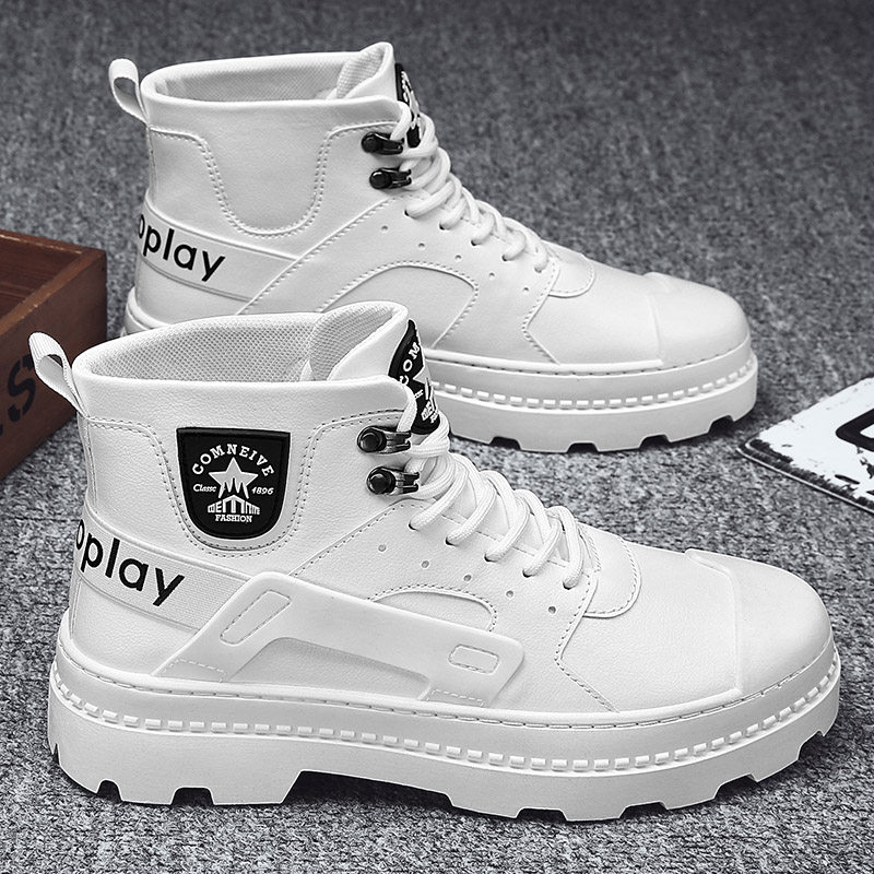 Martin Boots Frock Snow Boots High Barrel Men's Shoes Leather Shoes Leather Boots Inlen Short Boots 2022 New Summer Breathable