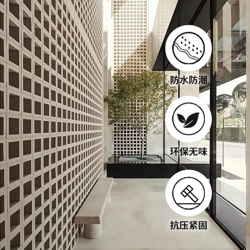 Net Red Sparkling Ceramic Hollow Brick Cement Hollow Brick Components Brick Decoration Partition Background Wall Art Hollowed-out build-Taobao