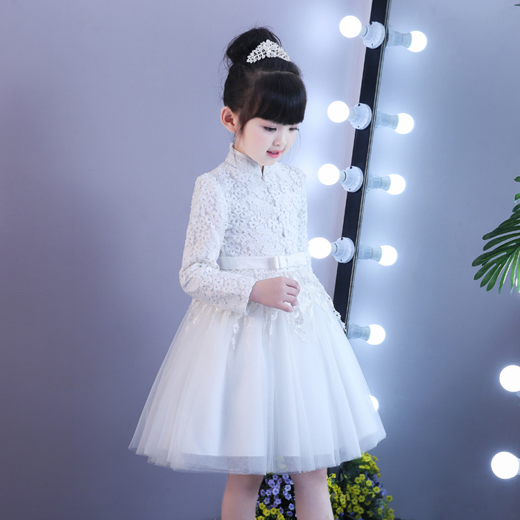 Trẻ em chủ nhà trang phục buổi tối mùa thu và mùa đông cộng với cô gái nhung công chúa váy trang phục piano cô gái hoa cưới tutu shop thời trang trẻ em