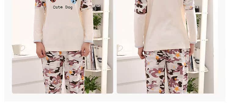 Bộ đồ ngủ nam cotton dài tay thanh xuân xuân và mèo mùa thu kích thước lớn dễ thương học sinh trung học cộng với phân bón để tăng dịch vụ gia đình bộ quân áo ngủ nam