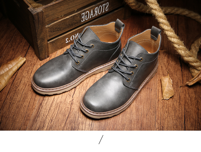 Boots - chaussures en Cuir spatial ronde pour printemps - tendance des jeunes - semelle caoutchouc - Ref 950593 Image 15