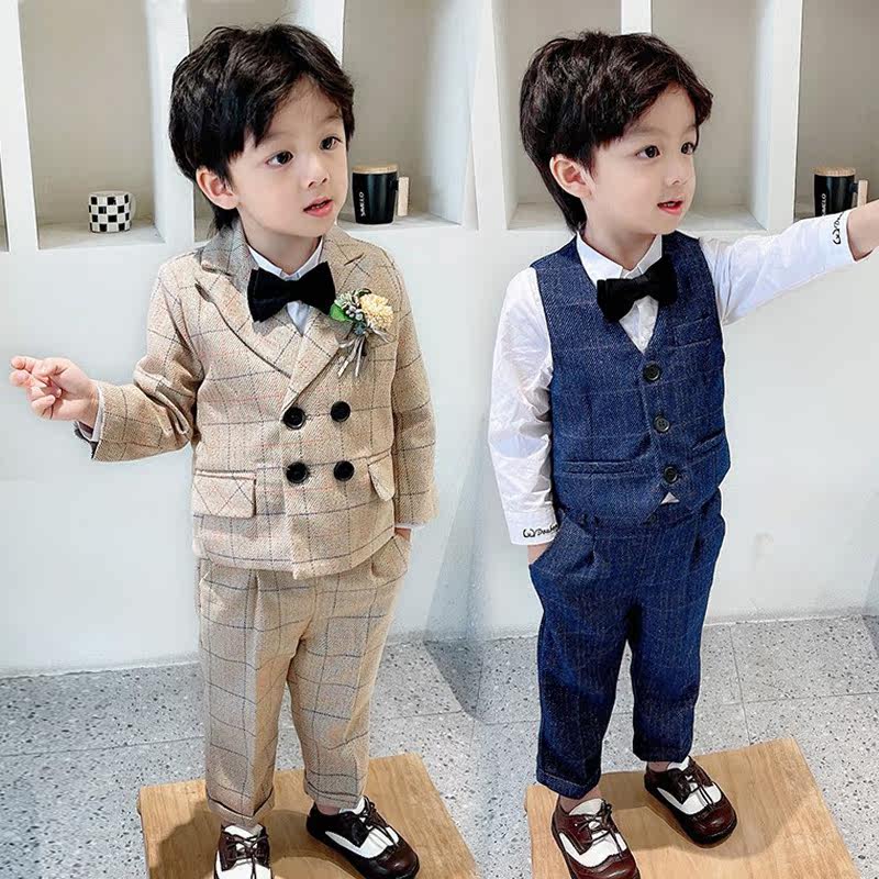Children suits suit Boys casual Western clothes Spring style dress Male Bao Shuai Boy handsome young boy Playboy Three sets