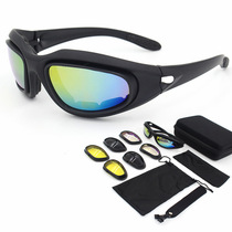 Four Lenses Outdoor Bike Riding Glasses CS Tactical Protective Glasses Motorcycle Wind Mirror C5 Polarized Suit