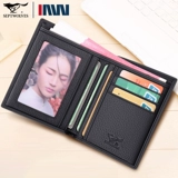 Septwolves, мужской бумажник, кошелек, кожаный картхолдер, из натуральной кожи, воловья кожа