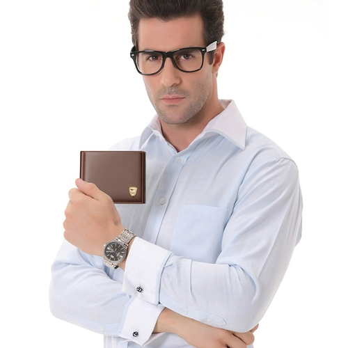 Septwolves, мужской бумажник, короткий кошелек, кожаный картхолдер, из натуральной кожи, воловья кожа