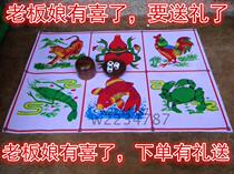 Special tiger fish shrimp crab Gourd chicken 2cm dice wooden dice cup Waterproof drawings Gambling entertainment set